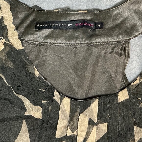 Development by Erica Davies Silk Leaf Print Mini Dress - Picture 4 of 6